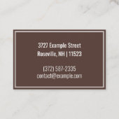 「パーソナライズされた木製パネル」（英国/ユーロ） 名刺 (裏面)