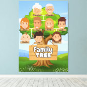 パーソナライズされた木 キャンバスプリント (インサイチュ (ウッドフロア))