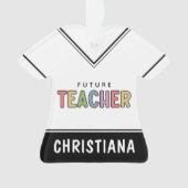 パーソナライズされた未来先生カラフルかわいいプレゼント オーナメント (正面)