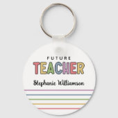 パーソナライズされた未来先生カラフルかわいいプレゼント キーホルダー (正面)