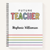 パーソナライズされた未来先生カラフルかわいいプレゼント ノートブック (正面)