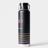 パーソナライズされた未来先生カラフルかわいい ウォーターボトル (背面)