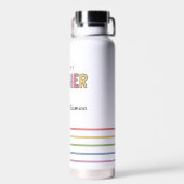 パーソナライズされた未来先生カラフルかわいい ウォーターボトル (背面)