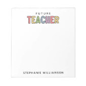 パーソナライズされた未来先生カラフルかわいい ノートパッド (正面)