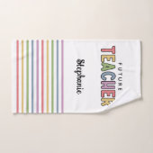 パーソナライズされた未来先生カラフルかわいい ハンドタオル (ハンドタオル)