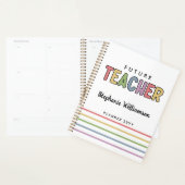 パーソナライズされた未来先生カラフルかわいい プランナー手帳 (ディスプレー)