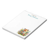 パーソナライズされた机から | キツネ(花) ノートパッド (回転)