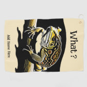 パーソナライズされた杖トアドゴルフタオル ゴルフタオル (横)