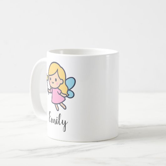 パーソナライズされた杯、マグカップパーソナライズされた、子供用 コーヒーマグカップ (正面左)