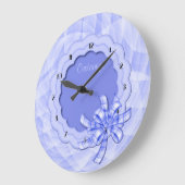 パーソナライズされた枠壁時計（青） ラージ壁時計 (傾斜)