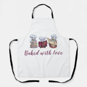 パーソナライズされた格言ベーキング料理かわいいおもしろい エプロン (正面)