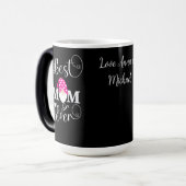 パーソナライズされた格言最高のママ モーフィングマグカップ (正面左)