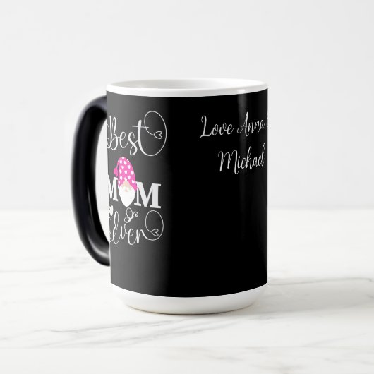 パーソナライズされた格言最高のママ モーフィングマグカップ (正面左)