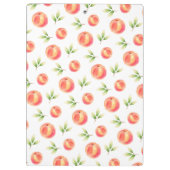 パーソナライズされた桃図解入りの、写真付きの名 クリップボード (裏面)