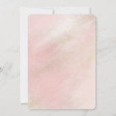 パーソナライズされた桃色のほっぺのタイダイウォーターカラー 招待状 (裏面)