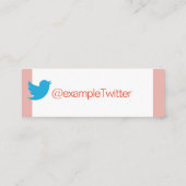 「パーソナライズされた桃開花」Twitter スキニー名刺 (裏面)