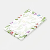 パーソナライズされた植物花のカラフルチューリップ ポストイット (アングル)