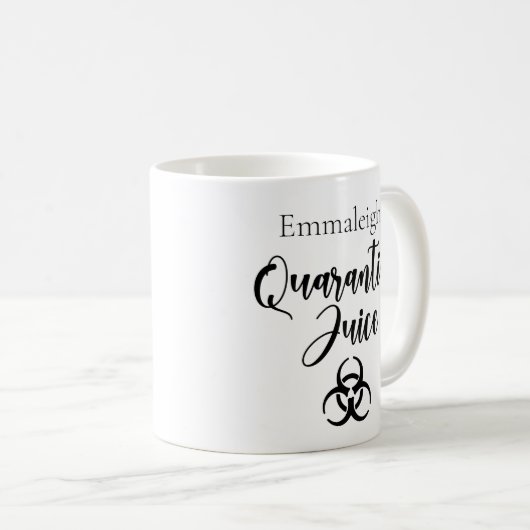 パーソナライズされた検おもしろい液 コーヒーマグカップ (正面右)