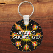 パーソナライズされた楽しいクールな科学ラボ キーホルダー (正面)