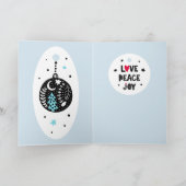 パーソナライズされた楽しいスカンジナビアのクリスマスドゥードル カード (内部)