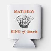 パーソナライズされた樹皮のおもしろい王 缶クーラー (裏面)