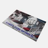 パーソナライズされた歓迎の屋外敷物 ドアマット (アングル)