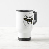 パーソナライズされた武術アーツサーディグディグブラックベルト トラベルマグ (正面右)