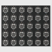 パーソナライズされた死の愛好家ゴシック骸骨ウェディング ラッピングペーパー (フラット)