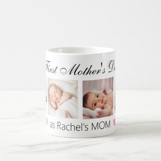 パーソナライズされた母の日の写真 コーヒーマグカップ (中央)