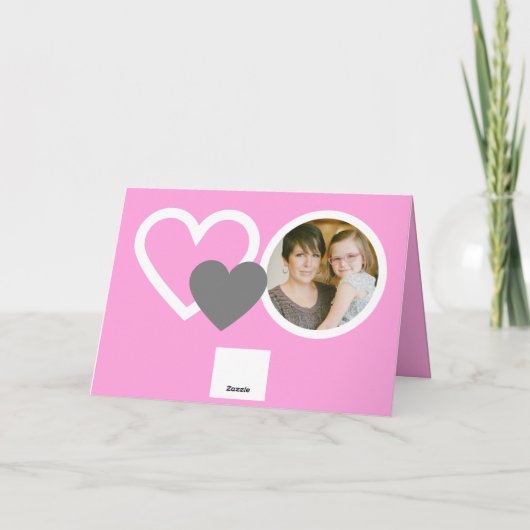 パーソナライズされた母の日ピンクの最高の母が今まで写真 シーズンカード (裏面)