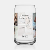 パーソナライズされた母の日フォトコラージュ ガラス缶 (左)