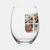 パーソナライズされた母の日フォトコラージュ ステムなしワイングラス (左)