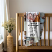 パーソナライズされた母の日フォトコラージュ フリースブランケット