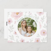 パーソナライズされた母の日 - パステル フラワー |  シーズンカード (正面/裏面)