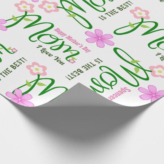 『パーソナライズされた母の日』誕生日 ラッピングペーパー (角)
