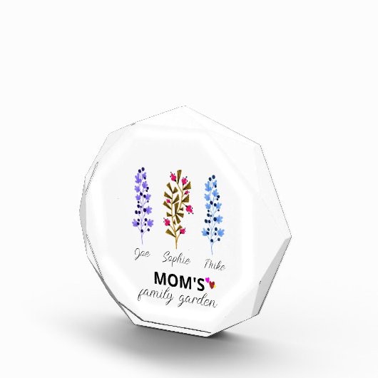 パーソナライズされた母の贈り物お母さんの家庭菜園 フォトブロック (右)