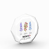 パーソナライズされた母の贈り物お母さんの家庭菜園 フォトブロック (左)