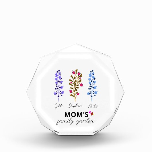 パーソナライズされた母の贈り物お母さんの家庭菜園 フォトブロック (正面)