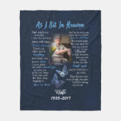 パーソナライズされた母を失った記念毛布、パパ フリースブランケット (正面)