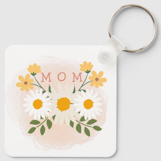パーソナライズされた母キーチェーン母の日 キーホルダー (裏面)
