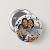 パーソナライズされた母ハッピーバースデー賛美 缶バッジ (正面&裏面)