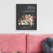 パーソナライズされた母ファミリーパズルコラージュ4枚の写真 キャンバスプリント (インサイチュ (リビング))