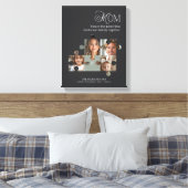 パーソナライズされた母ファミリーパズルコラージュ4枚の写真 キャンバスプリント (インサイチュ (寝室))