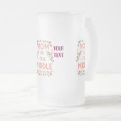 パーソナライズされた母フローラカスタム文字ギフト フロストグラスビールジョッキ (正面右)
