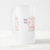 パーソナライズされた母フローラカスタム文字ギフト フロストグラスビールジョッキ (正面左)