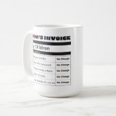 パーソナライズされた母請求書 – 家族の写真 コーヒーマグカップ (正面左)