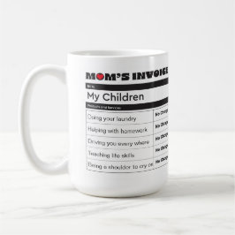 パーソナライズされた母請求書 – 家族の写真 コーヒーマグカップ