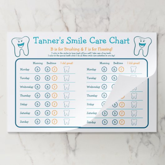 パーソナライズされた気にスマイル ペーパーパッド (折り畳み)