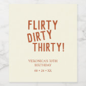 パーソナライズされた気のあるそぶりをした30歳おもしろい誕生日30 ワインラベル (シングルラベル)