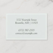 「パーソナライズされた水のカラスプラッシュ」(英国/ユーロ) 名刺 (裏面)